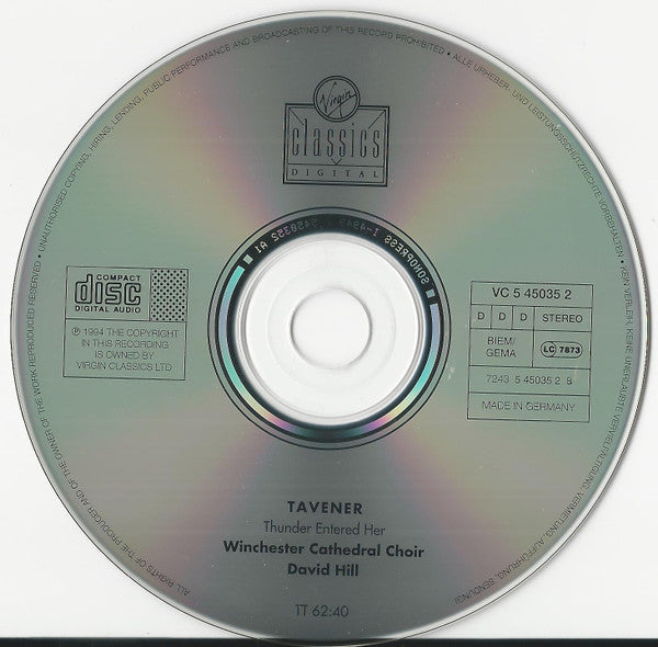 John Tavener - David Hill, Winchester Cathedral Choir - Thunder Entered Her