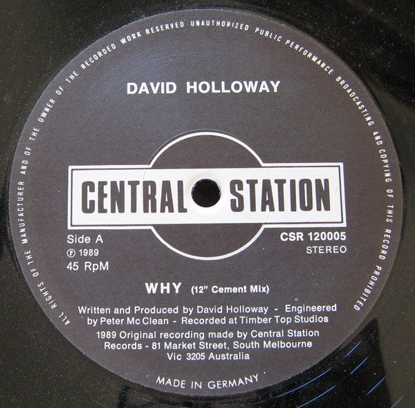 David Holloway (4) - Why / Shine On