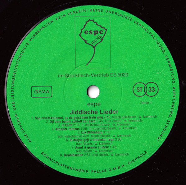 Espe (4) - Jiddische Lieder 2