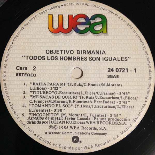 Objetivo Birmania - Todos Los Hombres Son Iguales