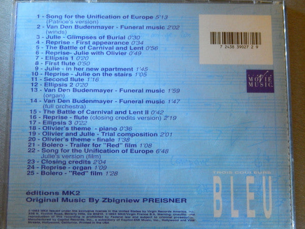 Zbigniew Preisner - Trois Couleurs: Bleu (Bande Originale Du Film)