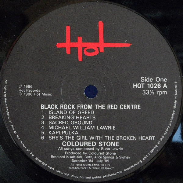 Coloured Stone - Black Rock From The Red Centre