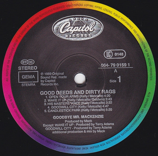 Goodbye Mr. Mackenzie - Good Deeds And Dirty Rags