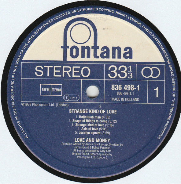 Love And Money - Strange Kind Of Love