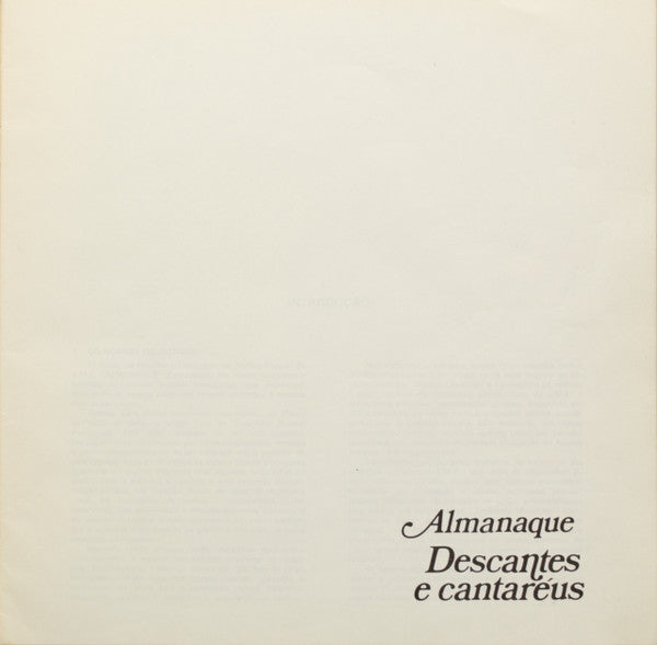 Almanaque - Descantes E Cantaréus