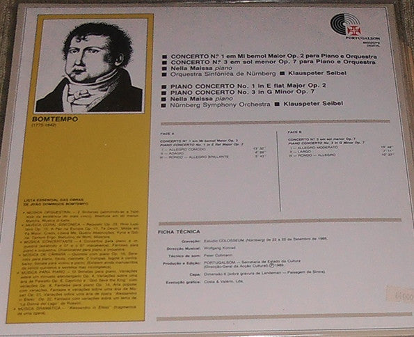 João Domingos Bomtempo, Nella Maissa, Nürnberger Symphoniker, Klauspeter Seibel - Concertos, Nº 1 Op. 2 e Nº 3 Op. 7, Para Piano E Orquestra
