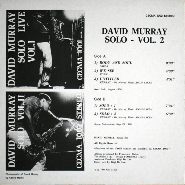 David Murray - Solo Vol.II