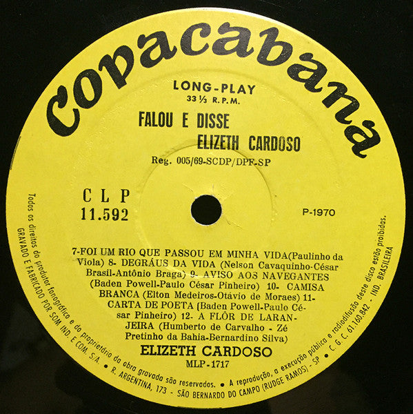 Elizeth Cardoso - Falou E Disse