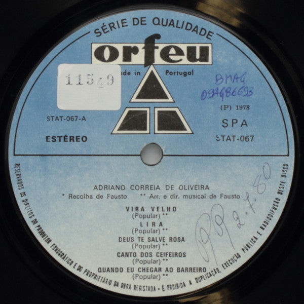 Adriano Correia De Oliveira - Cantigas Portuguesas