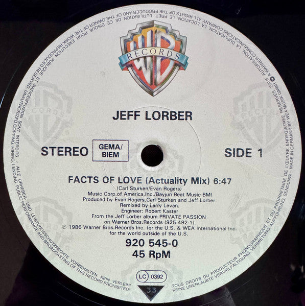 Jeff Lorber Featuring Karyn White - Facts Of Love