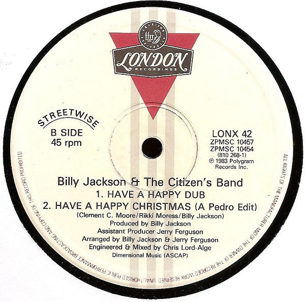 Billy Jackson & The Citizens' Band - Have A Happy Christmas ('Twas The Night Before Christmas)