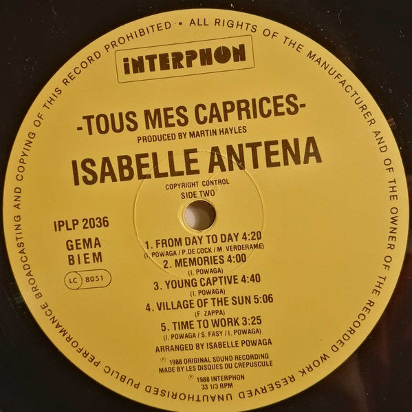 Isabelle Antena - Tous Mes Caprices