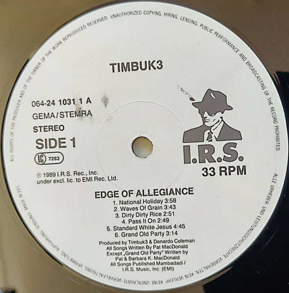 Timbuk 3 - Edge Of Allegiance