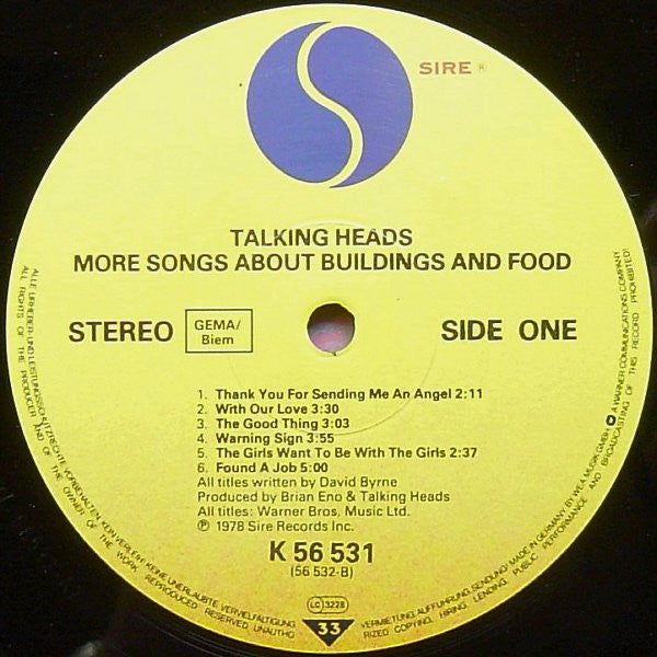 Talking Heads - More Songs About Buildings And Food