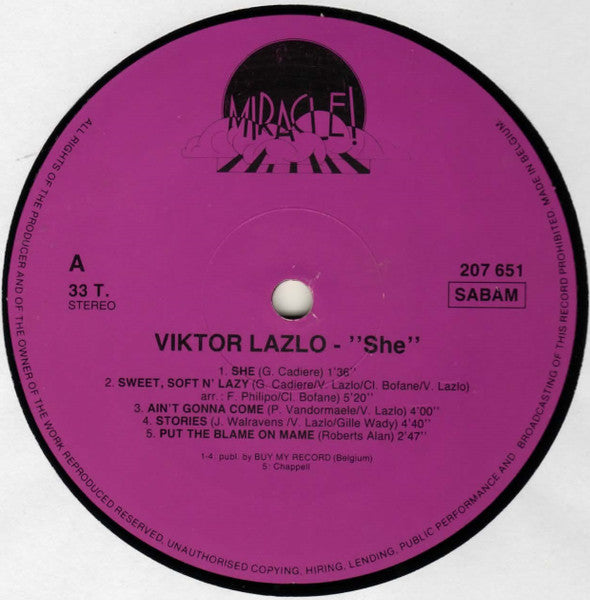 Viktor Lazlo - She