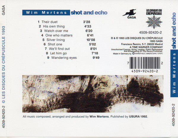 Wim Mertens - Shot And Echo