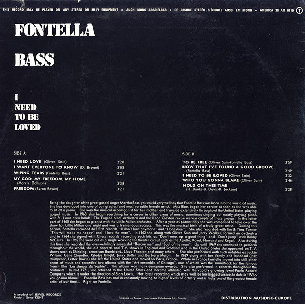 Fontella Bass - I Need To Be Loved