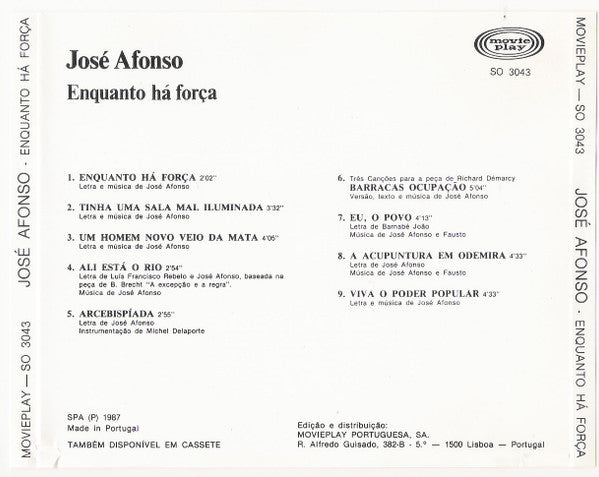 José Afonso - Enquanto Há Força