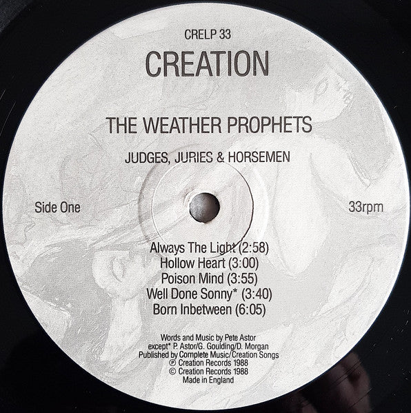 The Weather Prophets - Judges, Juries & Horsemen