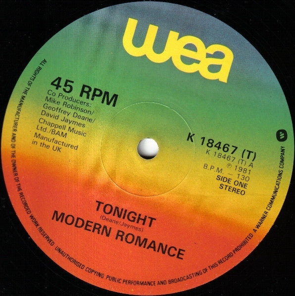 Modern Romance - Tonight