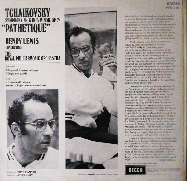Pyotr Ilyich Tchaikovsky, Henry Lewis, Royal Philharmonic Orchestra - Symphony No.6 In B Minor