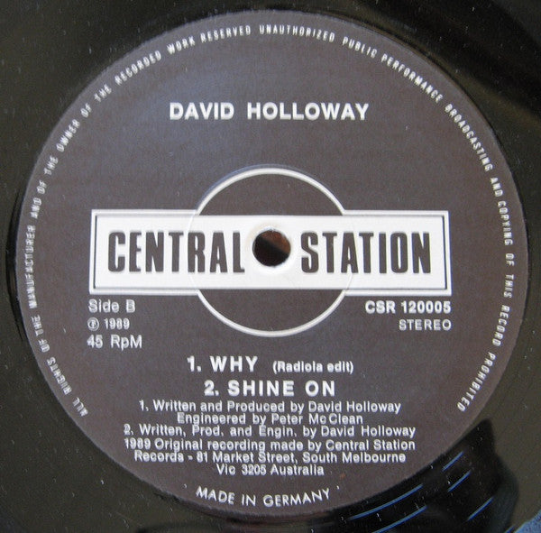 David Holloway (4) - Why / Shine On