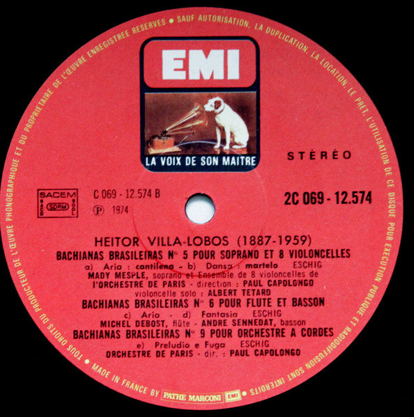 Heitor Villa-Lobos – Orchestre De Paris, Paul Capolongo - Bachianas Brasileiras