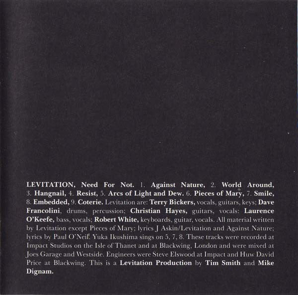 Levitation (2) - Need For Not