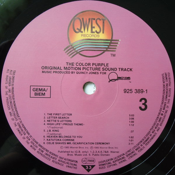 Quincy Jones - The Color Purple (Original Motion Picture Sound Track)