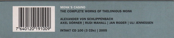 Alexander von Schlippenbach, Axel Dörner | Rudi Mahall | Jan Roder | Uli Jenneßen - Monk's Casino (The Complete Works Of Thelonious Monk)