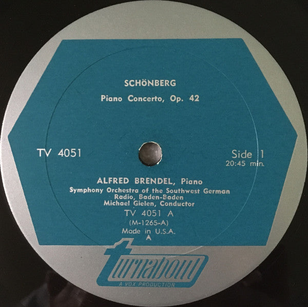 Arnold Schoenberg / Alfred Brendel / Wolfgang Marschner - Piano Concerto, Op. 42 / Violin Concerto, Op. 36