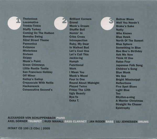 Alexander von Schlippenbach, Axel Dörner | Rudi Mahall | Jan Roder | Uli Jenneßen - Monk's Casino (The Complete Works Of Thelonious Monk)