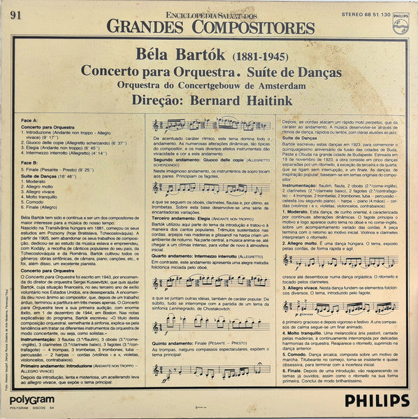 Béla Bartók - Concertgebouworkest, Bernard Haitink - Concerto Para Orquestra / Suíte de Danças
