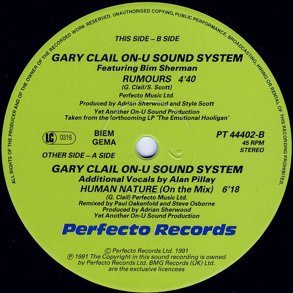 Gary Clail & On-U Sound System - Human Nature