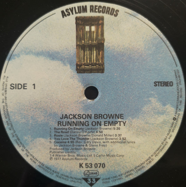 Jackson Browne - Running On Empty