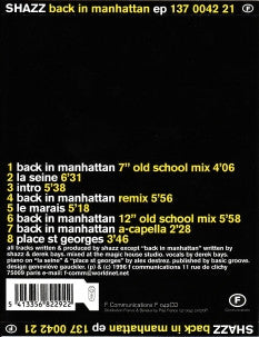 Shazz - Back In Manhattan EP