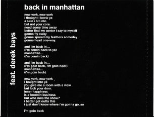 Shazz - Back In Manhattan EP