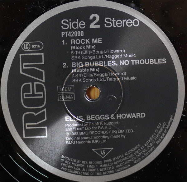 Ellis, Beggs & Howard - Big Bubbles, No Troubles