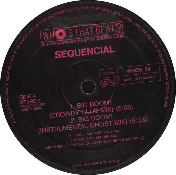 Sequencial - Big Boom!