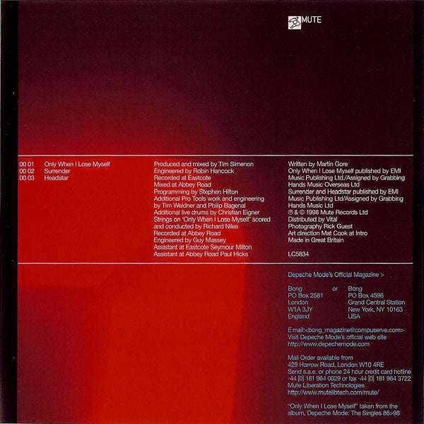 Depeche Mode - Only When I Lose Myself