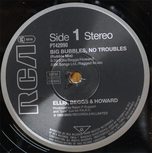 Ellis, Beggs & Howard - Big Bubbles, No Troubles