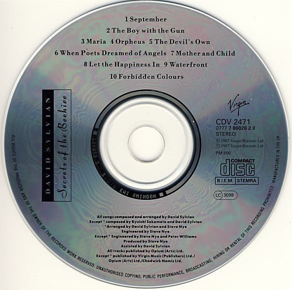 David Sylvian - Secrets Of The Beehive